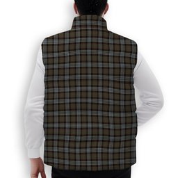 ScotsTee Shop Scottish Stewart Old Weathered Premium Tartan Puffer Vest Winter White Duck Down Vest Sleeveless