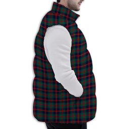 ScotsTee Shop Scottish Robertson of Struan Modern Premium Tartan Puffer Vest Winter White Duck Down Vest Sleeveless