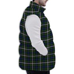 ScotsTee Shop Scottish Gordon Dress 2 Premium Tartan Puffer Vest Winter White Duck Down Vest Sleeveless