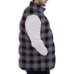 ScotsTee Shop Scottish Rutherford Ancient Premium Tartan Puffer Vest Winter White Duck Down Vest Sleeveless
