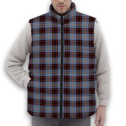 ScotsTee Shop Scottish Rutherford Ancient Premium Tartan Puffer Vest Winter White Duck Down Vest Sleeveless