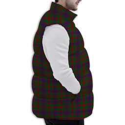 ScotsTee Shop Scottish Logan 1819 Premium Tartan Puffer Vest Winter White Duck Down Vest Sleeveless