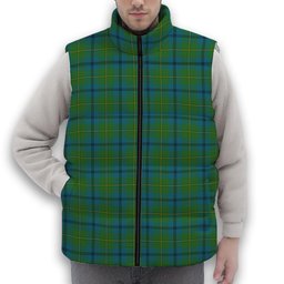 ScotsTee Shop Scottish Johnstone Ancient Premium Tartan Puffer Vest Winter White Duck Down Vest Sleeveless