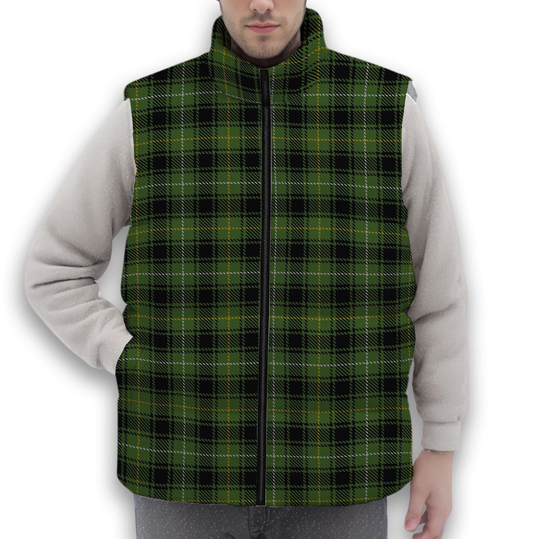 ScotsTee Shop Scottish McIvor Hunting Premium Tartan Puffer Vest Winter White Duck Down Vest Sleeveless