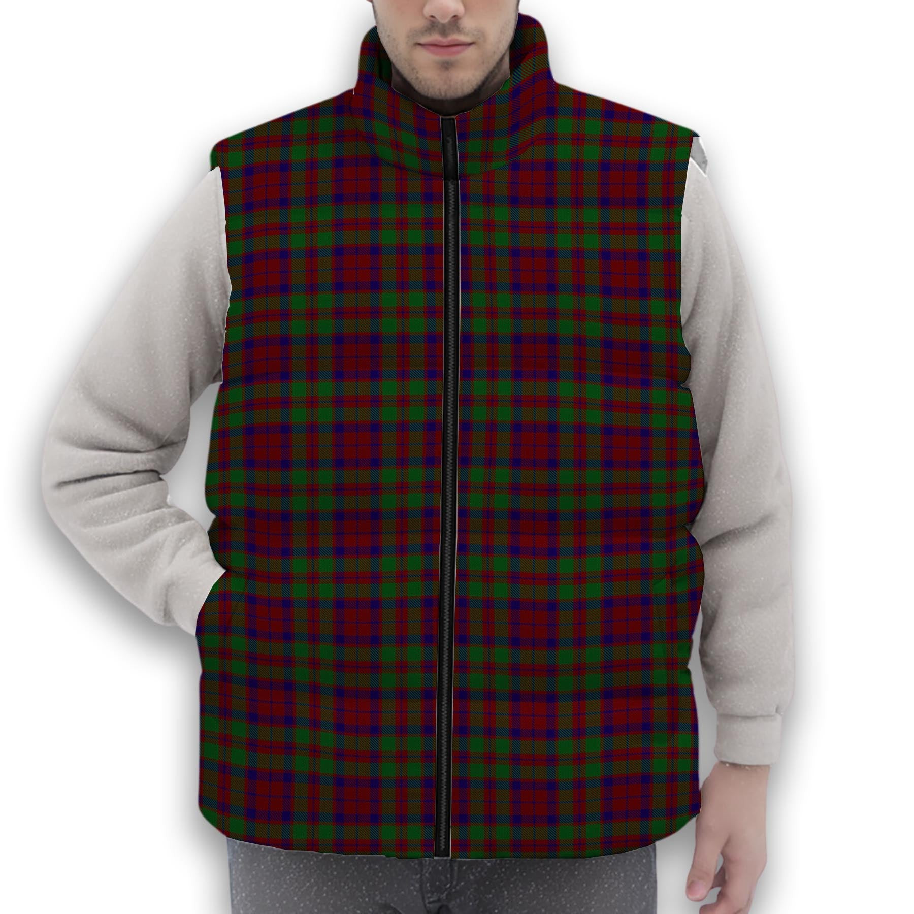 ScotsTee Shop Scottish MacBean of Tomatin Premium Tartan Puffer Vest Winter White Duck Down Vest Sleeveless