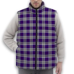 ScotsTee Shop Scottish MacRae Dress Purple 1 Premium Tartan Puffer Vest Winter White Duck Down Vest Sleeveless