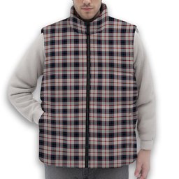 ScotsTee Shop Scottish Merrilees Dress Dance Premium Tartan Puffer Vest Winter White Duck Down Vest Sleeveless