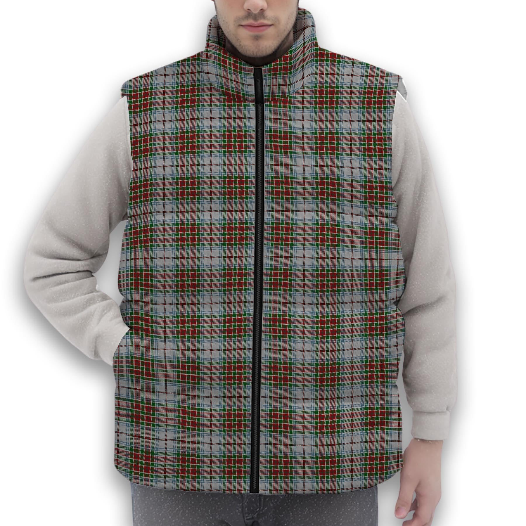 ScotsTee Shop Scottish MacBean Dress Premium Tartan Puffer Vest Winter White Duck Down Vest Sleeveless