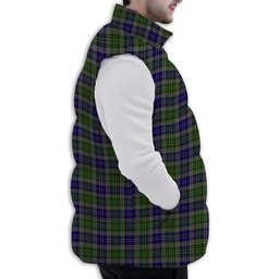 ScotsTee Shop Scottish MacGiboney or MacGibboney Premium Tartan Puffer Vest Winter White Duck Down Vest Sleeveless
