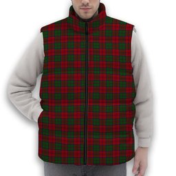 ScotsTee Shop Scottish Grant Premium Tartan Puffer Vest Winter White Duck Down Vest Sleeveless