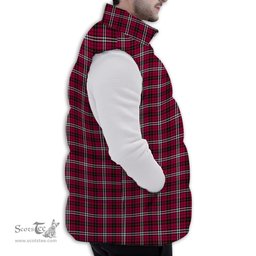 ScotsTee Shop Scottish Little Premium Tartan Puffer Vest Winter White Duck Down Vest Sleeveless