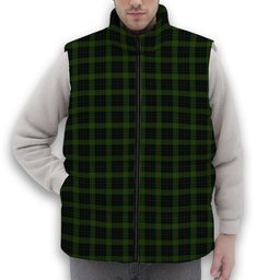 ScotsTee Shop Scottish Gunn Logan Premium Tartan Puffer Vest Winter White Duck Down Vest Sleeveless