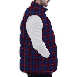 ScotsTee Shop Scottish Glenn Premium Tartan Puffer Vest Winter White Duck Down Vest Sleeveless