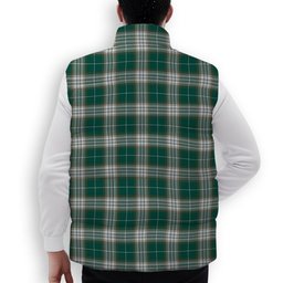 ScotsTee Shop Scottish Kelso Modern Clan Premium Tartan Puffer Vest Winter White Duck Down Vest Sleeveless