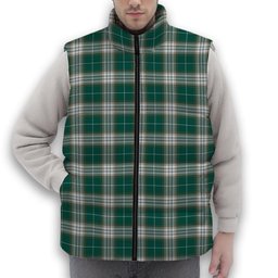 ScotsTee Shop Scottish Kelso Modern Clan Premium Tartan Puffer Vest Winter White Duck Down Vest Sleeveless