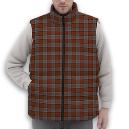 ScotsTee Shop Scottish Whiteside Premium Tartan Puffer Vest Winter White Duck Down Vest Sleeveless