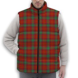 ScotsTee Shop Scottish Seton Ancient Premium Tartan Puffer Vest Winter White Duck Down Vest Sleeveless