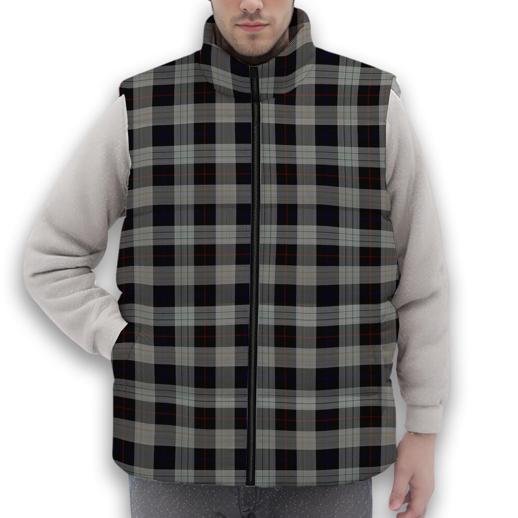 ScotsTee Shop Scottish Kinnieson Premium Tartan Puffer Vest Winter White Duck Down Vest Sleeveless