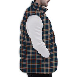 ScotsTee Shop Scottish Yusra (Malay) Premium Tartan Puffer Vest Winter White Duck Down Vest Sleeveless