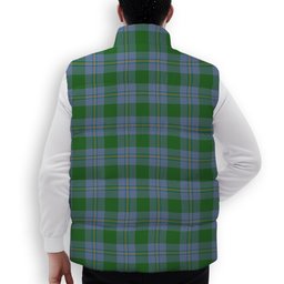 ScotsTee Shop Scottish Irvine of Bonshaw Ancient Premium Tartan Puffer Vest Winter White Duck Down Vest Sleeveless