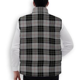 ScotsTee Shop Scottish MacPherson Dress Premium Tartan Puffer Vest Winter White Duck Down Vest Sleeveless