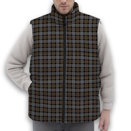 ScotsTee Shop Scottish McKay Weathered Premium Tartan Puffer Vest Winter White Duck Down Vest Sleeveless