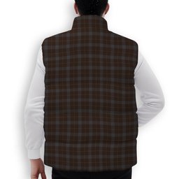 ScotsTee Shop Scottish Outlander 5 Premium Tartan Puffer Vest Winter White Duck Down Vest Sleeveless
