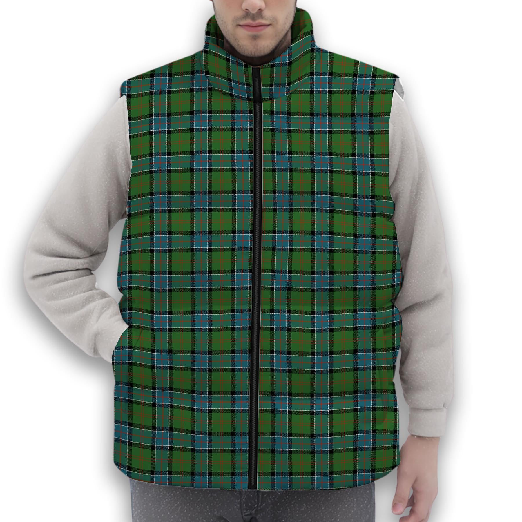ScotsTee Shop Scottish Sinclair Hunting Ancient Clan Premium Tartan Puffer Vest Winter White Duck Down Vest Sleeveless