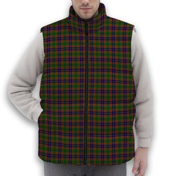 ScotsTee Shop Scottish Stephenson Old Premium Tartan Puffer Vest Winter White Duck Down Vest Sleeveless