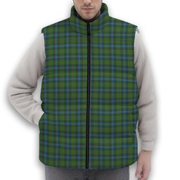 ScotsTee Shop Scottish MacMillan Hunting Ancient Premium Tartan Puffer Vest Winter White Duck Down Vest Sleeveless