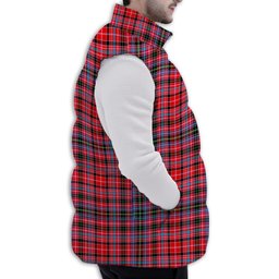 ScotsTee Shop Scottish Straiton Premium Tartan Puffer Vest Winter White Duck Down Vest Sleeveless