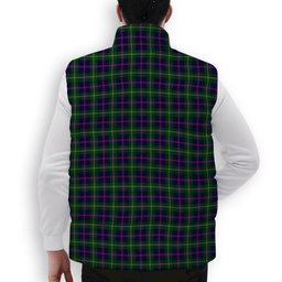 ScotsTee Shop Scottish Malcolm Modern Premium Tartan Puffer Vest Winter White Duck Down Vest Sleeveless