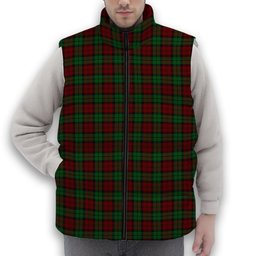 ScotsTee Shop Scottish MacCormick Dress Premium Tartan Puffer Vest Winter White Duck Down Vest Sleeveless