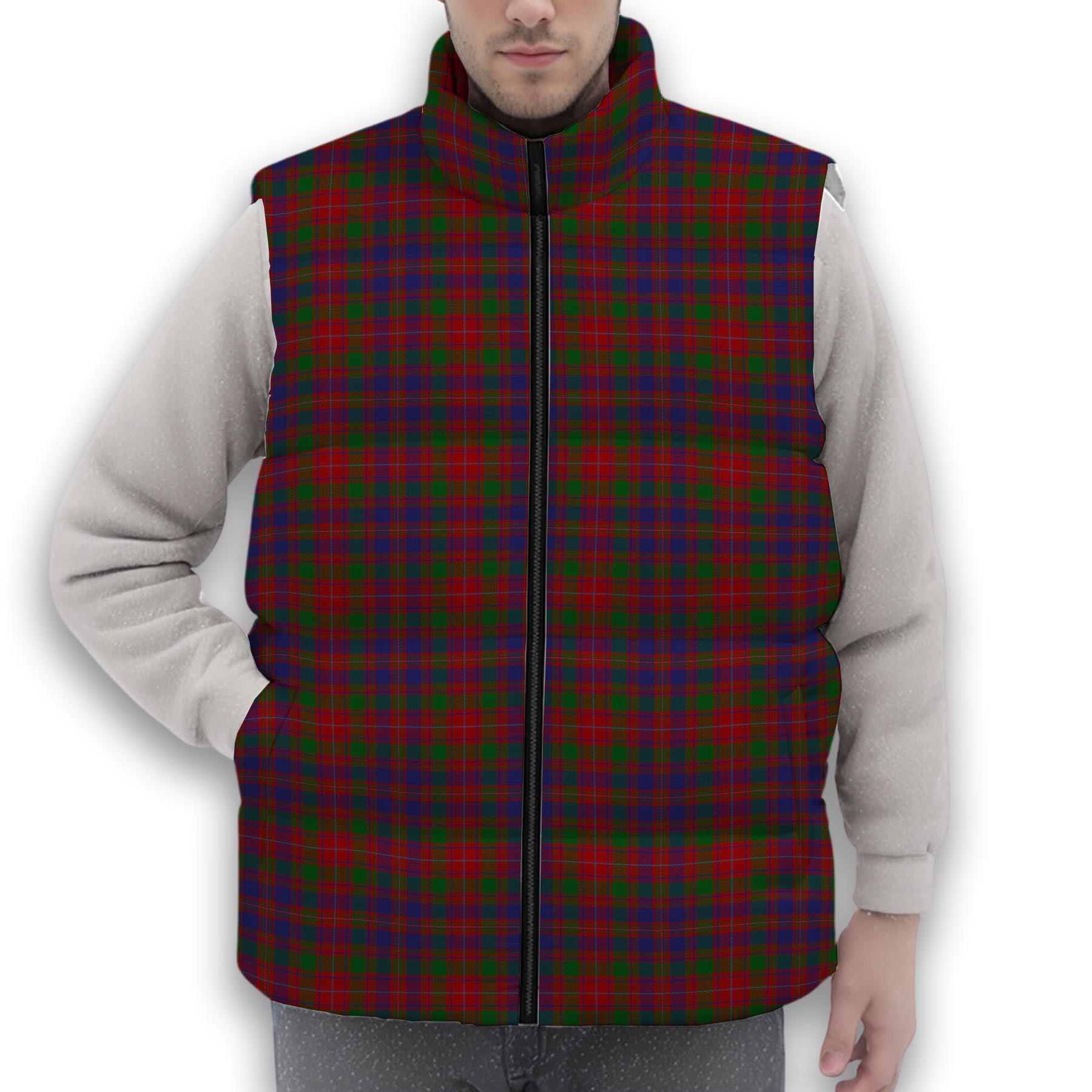 ScotsTee Shop Scottish MacIntyre of Gatehouse Premium Tartan Puffer Vest Winter White Duck Down Vest Sleeveless