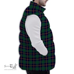 ScotsTee Shop Scottish Irvine Glenn Premium Tartan Puffer Vest Winter White Duck Down Vest Sleeveless