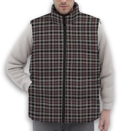 ScotsTee Shop Scottish Little Arisaid Premium Tartan Puffer Vest Winter White Duck Down Vest Sleeveless