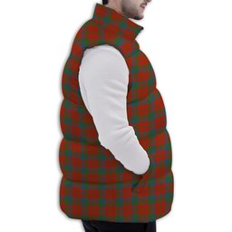 ScotsTee Shop Scottish Robertson Ancient Premium Tartan Puffer Vest Winter White Duck Down Vest Sleeveless