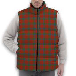 ScotsTee Shop Scottish Robertson Ancient Premium Tartan Puffer Vest Winter White Duck Down Vest Sleeveless