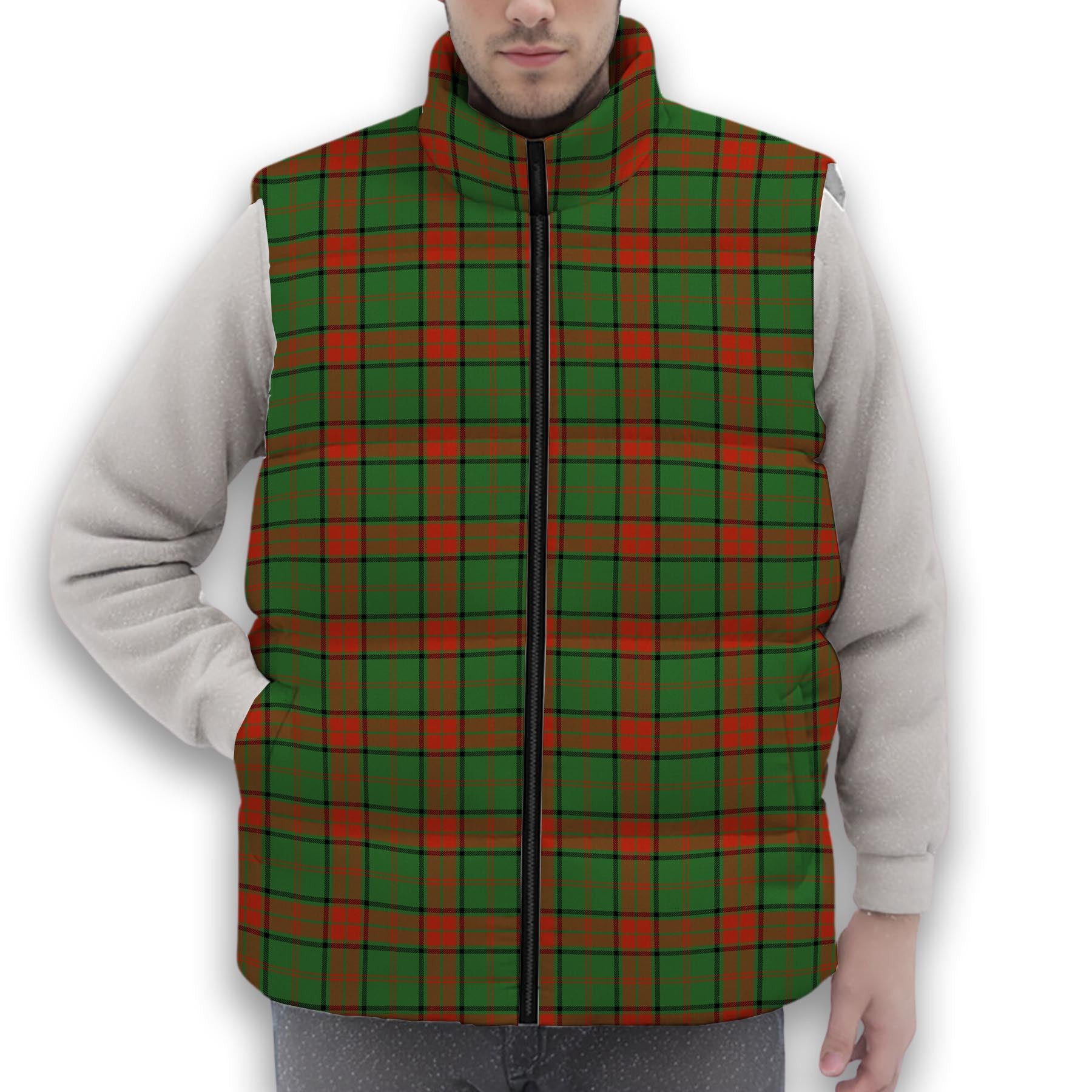 ScotsTee Shop Scottish Maxwell Hunting Ancient Premium Tartan Puffer Vest Winter White Duck Down Vest Sleeveless