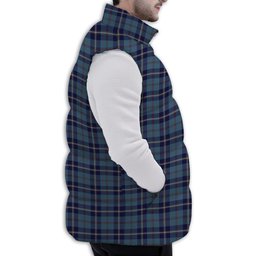 ScotsTee Shop Scottish MacRaes of America Premium Tartan Puffer Vest Winter White Duck Down Vest Sleeveless