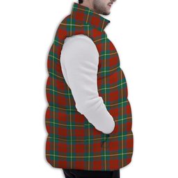 ScotsTee Shop Scottish Ruthven Ancient Premium Tartan Puffer Vest Winter White Duck Down Vest Sleeveless