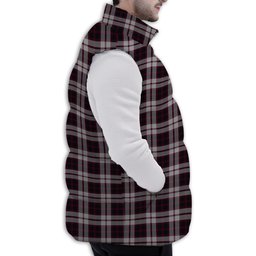 ScotsTee Shop Scottish MacPherson of Pitmain Premium Tartan Puffer Vest Winter White Duck Down Vest Sleeveless