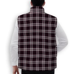 ScotsTee Shop Scottish MacPherson of Pitmain Premium Tartan Puffer Vest Winter White Duck Down Vest Sleeveless