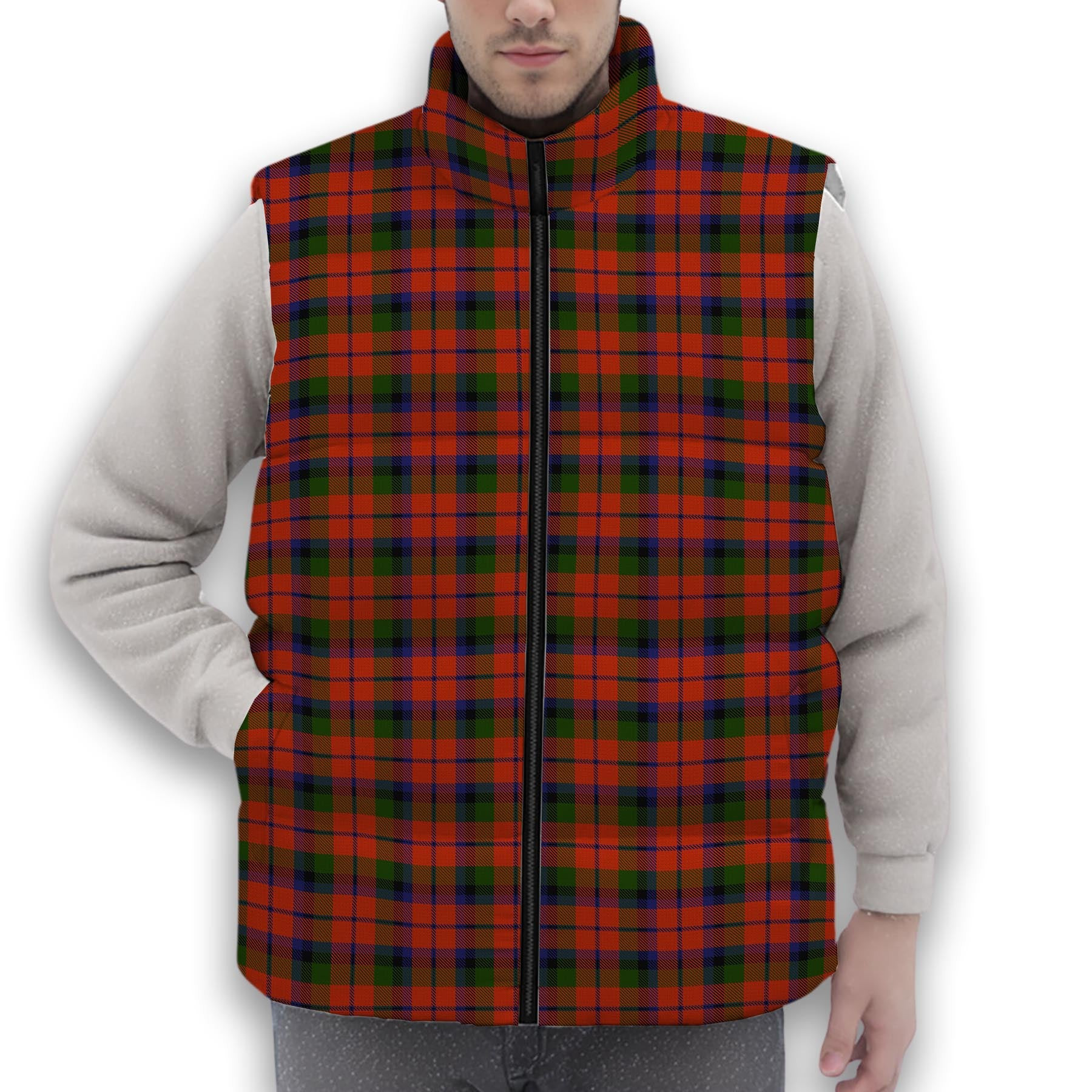 ScotsTee Shop Scottish McNachten 1831 Premium Tartan Puffer Vest Winter White Duck Down Vest Sleeveless