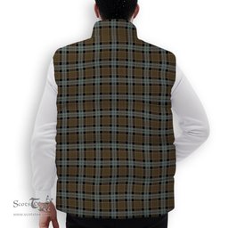 ScotsTee Shop Scottish Graham of Menteith Weathered Premium Tartan Puffer Vest Winter White Duck Down Vest Sleeveless