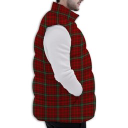 ScotsTee Shop Scottish Morrison Red Premium Tartan Puffer Vest Winter White Duck Down Vest Sleeveless
