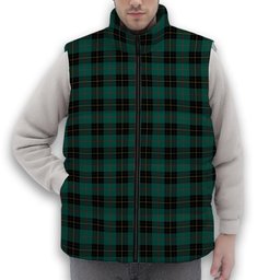 ScotsTee Shop Scottish MacArthur-Fox Hunting Modern Premium Tartan Puffer Vest Winter White Duck Down Vest Sleeveless