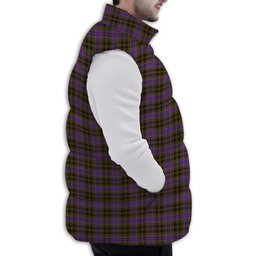 ScotsTee Shop Scottish Yew Thistle Premium Tartan Puffer Vest Winter White Duck Down Vest Sleeveless