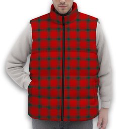 ScotsTee Shop Scottish MacDonald of Sleat Modern Premium Tartan Puffer Vest Winter White Duck Down Vest Sleeveless