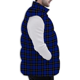ScotsTee Shop Scottish Swan Premium Tartan Puffer Vest Winter White Duck Down Vest Sleeveless